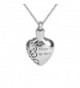 Heart Cremation Urn Pendant Ashes Necklace Always In My Heart Pendant Keepsake Memorial Jewelry - CW11A1CTBVH