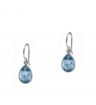 2.50 CTW Pear-Shaped Blue Topaz Drop Earrings in Sterling Silver - CS182AZ5088