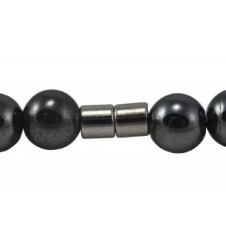 Magnetic Twisted Simulated Hematite Bracelet in Women's Strand Bracelets