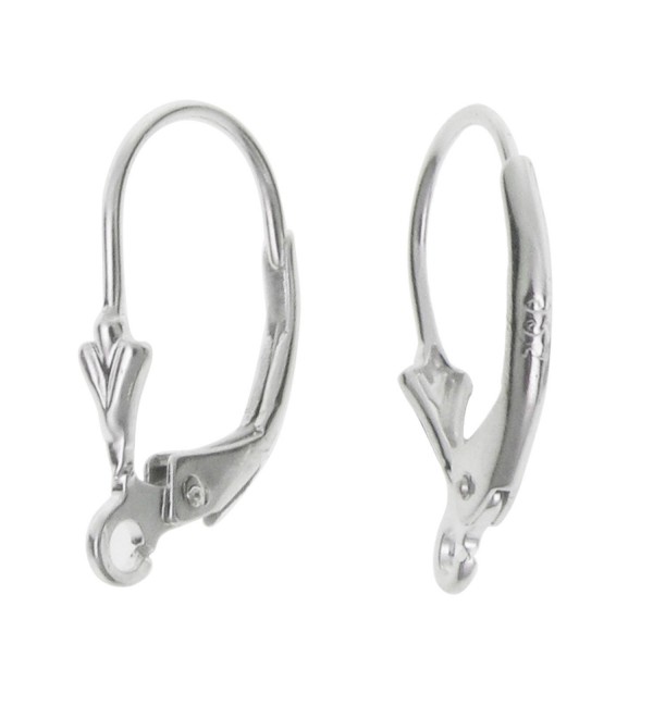 Dreambell 2 pcs 925 Sterling Silver Fleur-de-lis Leverback Connector Earring - CZ110M73HRB