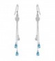 EleQueen Sterling Teardrop Aquamarine Swarovski - CI17AADOSQY