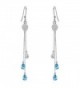 EleQueen Sterling Teardrop Aquamarine Swarovski - CI17AADOSQY