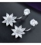 Mytys Double Flower Zirconia Earrings