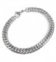 Stainless Steel Tight Double Link Curb Chain Bracelet 8mm - CF11C8YGJHB