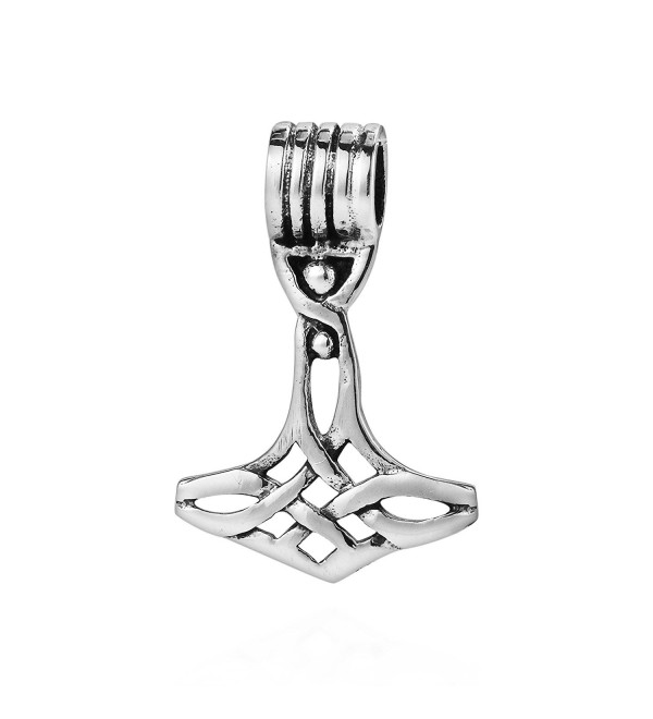 Celtic Knot Thor's Norse Hammer Mjolnir .925 Sterling Silver Pendant - CT11E9XNRSD