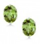 Green Peridot Sterling Silver Earrings