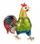 EVER FAITH Women's Crystal Multicolor Enamel Lovely Rooster Animal Brooch Pin Clear Gold-Tone - CG12H27RQYD
