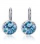 Ananth Jewels Swarovski Elements Blue Zircon Dangle Earrings for Women Jewelry - CR126EXKNGJ