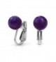 Bling Jewelry Amethyst Sterling Earrings in Women's Clip-Ons Earrings