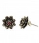 NOVICA Garnet Sterling Earrings Red Eyed