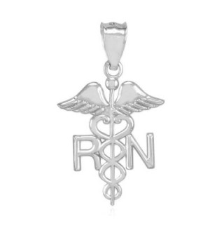 Sterling Caduceus Registered Pendant Necklace