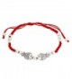 Carved Kissing Fish Decor Red Nylon Rope Drawstring Closure Bracelets Decoration - CW11FA4Q6RX