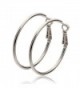 Cos2be Round Hoop Earrings Fashion Jewelry-for Womens Girls Sensitive Ears- Gift Box 1.6" - CC12F7AFQ0H