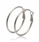 Cos2be Round Hoop Earrings Fashion Jewelry-for Womens Girls Sensitive Ears- Gift Box 1.6" - CC12F7AFQ0H