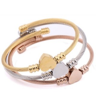 VQYSKO Jewelry Stainless Twisted Bracelet in Women's Charms & Charm Bracelets