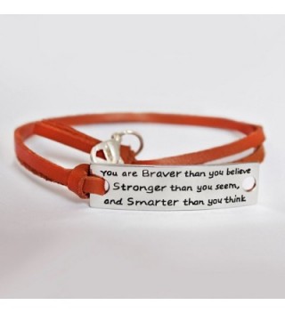 Resizable Leather Bracelet Stronger Inspiration