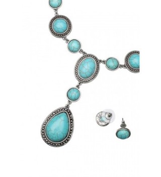 Necklace Earring Set Turquoise Magnesite