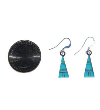 Handcrafted Silver Stabilized Turquoise Earrings