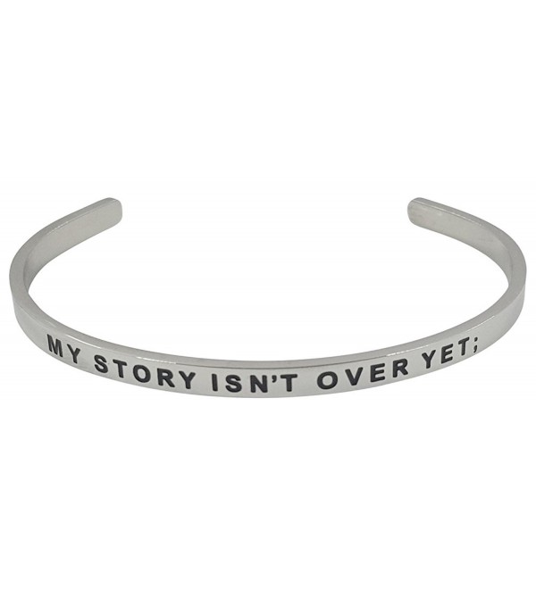 STRENGTH COURAGE Semicolon Inspirational Message - Silver - CG1866N4CD0