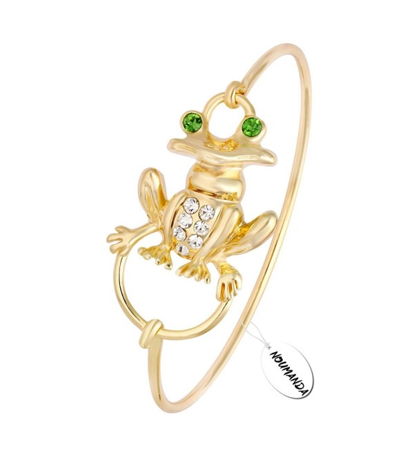 NOUMANDA Crystal Frog Charm Bracelet Lucky Item Clasp Jewelry for Women - CQ12N9KCOK1