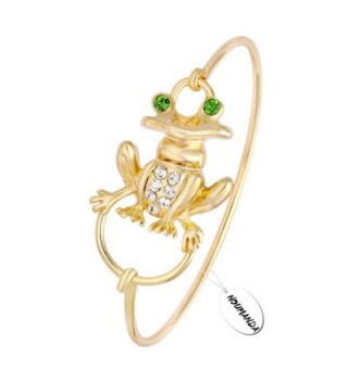 NOUMANDA Crystal Frog Charm Bracelet Lucky Item Clasp Jewelry for Women - CQ12N9KCOK1