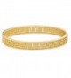 Edforce Stainless Womens Pattern Bracelet - Gold Thin - CL186RYEXTK