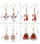 Christmas Dangle Earrings Stockings Snowflake