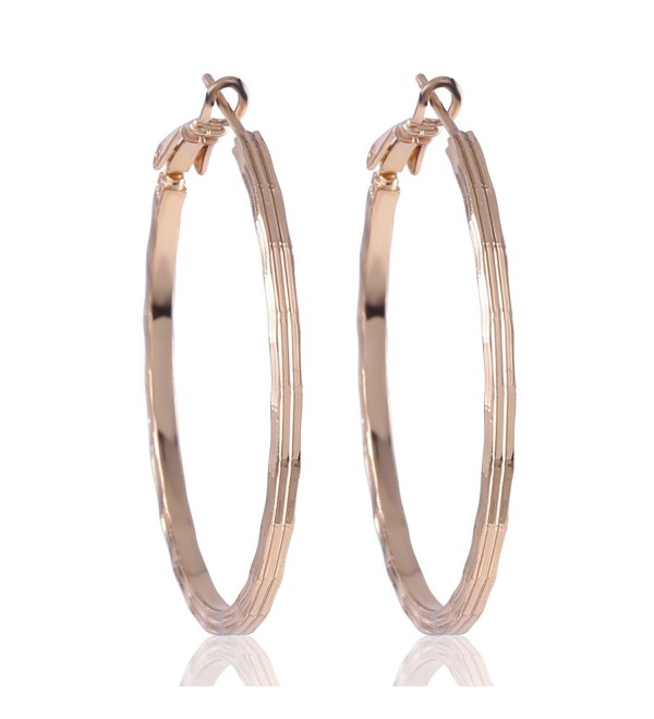 GULICX Gold Plated Base Party Sexy Women Girl Creole Hoop Earrings Fashion Jewelry - C71225050SB