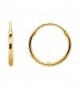 Yellow Gold 10mm Endless Earrings