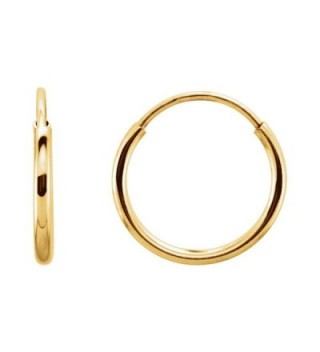 Yellow Gold 10mm Endless Earrings