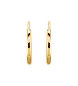 Yellow Gold 10mm Endless Earrings in Women's Hoop Earrings