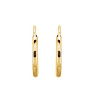 Yellow Gold 10mm Endless Earrings in Women's Hoop Earrings