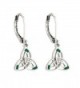 Irish Knot Earrings Rhodium Plated & Crystal Made in Ireland - C1116HF129H