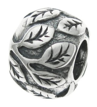 925 Sterling Silver Round Leaf Tree Life Bead For European Charm Bracelets - CP11EAMRZKX