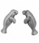 Corinna-Maria 925 Sterling Silver Manatee Earrings Studs Tiny Mini Stainless Steel Posts and Backs - CH115W7GJQ7