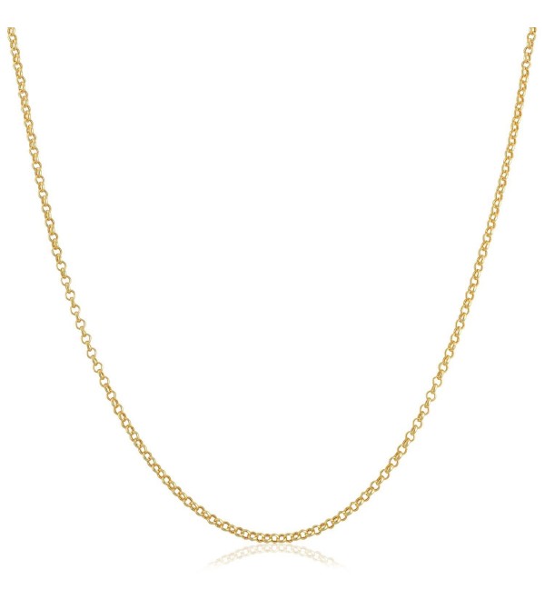 14k Yellow Gold Filled 1mm Rolo Chain Necklace (16"- 18"- 20"- 22"- 24" or 30") - C612F156YUP