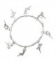 PammyJ Silvertone Dance Inspirational Charm Stretch Bracelet - CH11RQEICLT