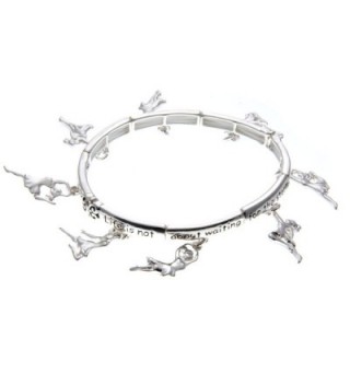 PammyJ Silvertone Inspirational Stretch Bracelet