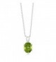 Sterling Silver Peridot Pendant Necklace