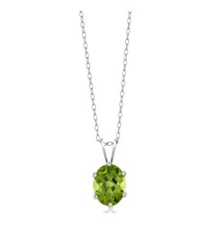 Sterling Silver Peridot Pendant Necklace