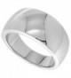 Surgical Stainless Steel Domed Cigar Band Ring Polished finish 7/16 inch long- sizes 5 - 9 - CB117NO85TL