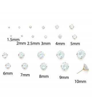 White Round Black Zirconia Earrings in Women's Stud Earrings