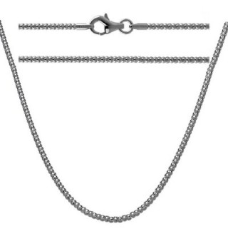 Sterling Silver Antiqued Popcorn Chain Necklace Oxidized - CU17Z33ALZ2