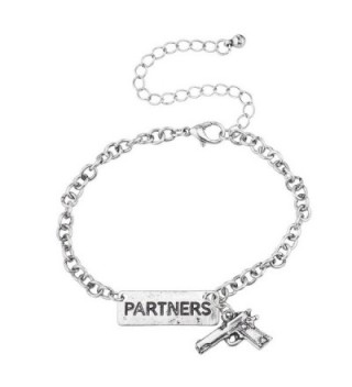 Lux Accessories Silvertone Partners Handcuffs