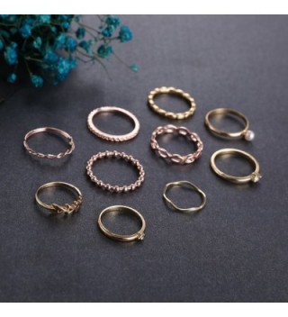 RINHOO FRIENDSHIP Bohemian Vintage Crystal in Women's Stacking Rings
