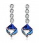 PLATO Earrings Swarovski Crystals Fashion - gradually changing Blue - CN12O5LL39O
