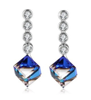 PLATO Earrings Swarovski Crystals Fashion - gradually changing Blue - CN12O5LL39O