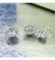 Aquamarine Sterling Silver Earrings Jackets in Women's Stud Earrings