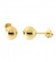 Yellow Gold Ball Stud Earrings in Women's Ball Earrings