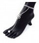 Rhinestone Pattern Anklet Slave Barefoot